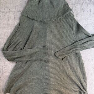 Elegant Olive Cowl Neck Sweater